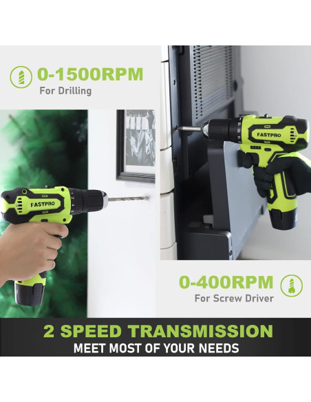 Taladro Inalámbrico 12V FASTPRO + 175 Piezas Herramientas Taladro Inalámbrico 12V FASTPRO + 175 Piezas Herramientas