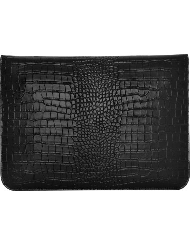 Funda para Laptop MOSISO 13" Negra Cuero PU Textura Cocodrilo