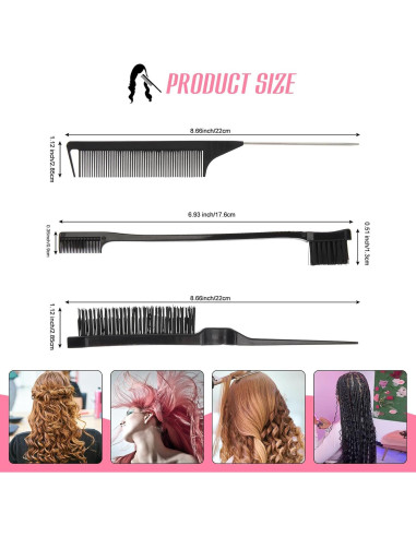 Juego de Cepillos para Estilizar Cabello WOWANGEL 4 Piezas