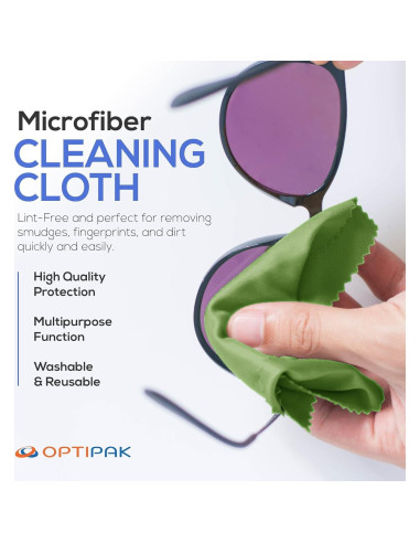 Kit Limpiador de Lentes Ecológico OPTIPAK 2x30ml + Paños
