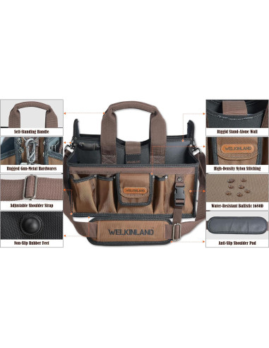 Bolsa de Herramientas WELKINLAND 20 Bolsillos 40.64 cm Resistente