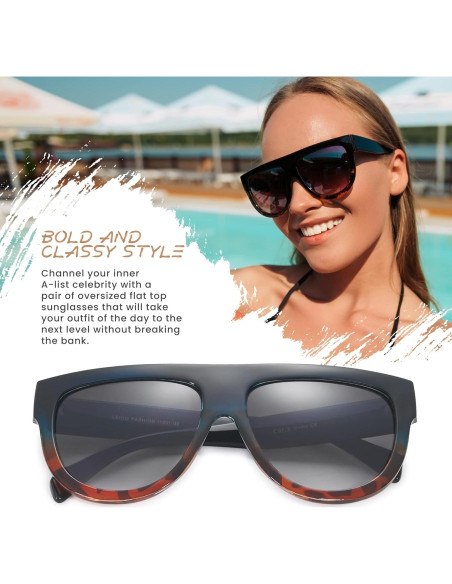 Gafas de sol grandes LEICO FASHION para mujer UV400 Gafas de sol grandes LEICO FASHION para mujer UV400