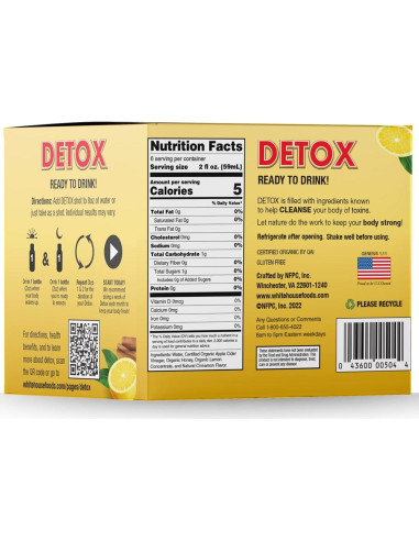 Vinagre de Sidra de Manzana Detox White House 24x103.5ml