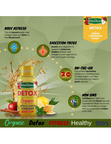 Vinagre de Sidra de Manzana Detox White House 24x103.5ml