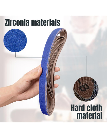 Cintas de Lijado Circonio 1x30" POWERTEC 60 Granos 6PK Cintas de Lijado Circonio 1x30" POWERTEC 60 Granos 6PK