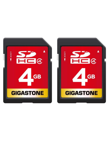 Tarjeta SDHC Gigastone 4GB Clase 4 Paquete de 2 con Estuches Tarjeta SDHC Gigastone 4GB Clase 4 Paquete de 2 con Estuches