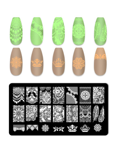 Kit de Sello de Uñas 5pcs MOLILO - Estampado Francesa