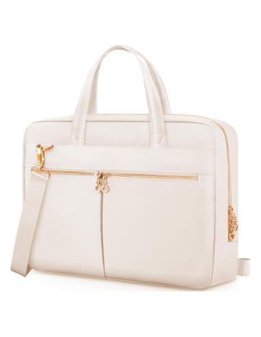 Bolsa para Laptop Ferkurn Beige 14" Unisex Acolchada Impermeable