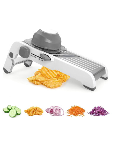Cortador de Mandolina Foyucool Ajustable Acero Inoxidable Gris