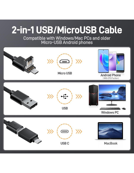 Borescope USB-C Teslong NTG100H-C para Rifles, 66cm, 6 LEDs Borescope USB-C Teslong NTG100H-C para Rifles, 66cm, 6 LEDs