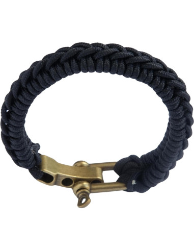 Pulsera de Paracord Minimalista para Hombres - Ajustable Negro