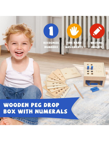 Caja de Tablero de Contar Montessori de Madera - Juguete Educativo Caja de Tablero de Contar Montessori de Madera - Juguete Educativo