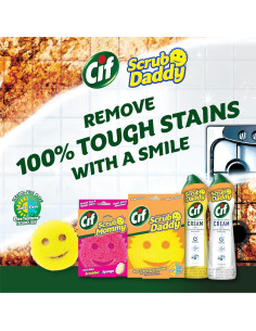 Cif Crema Limpiadora Multiusos 3 Paquetes + Scrub Daddy 2