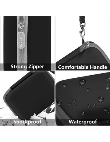 Funda de cámara digital impermeable Leayjeen 12.95x8.38cm - Negro