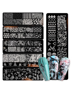 Placa de Estampado de Uñas DANNEASY 6 Piezas Mariposa