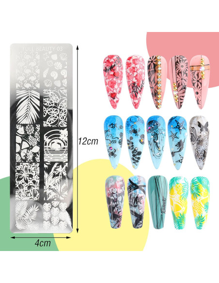 Placa de Estampado de Uñas DANNEASY 6 Piezas Mariposa Placa de Estampado de Uñas DANNEASY 6 Piezas Mariposa