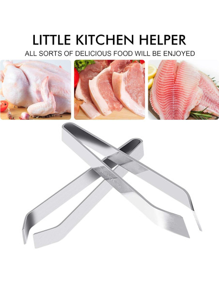 Pinzas para Espinas de Pescado Zaugontw de Acero Inoxidable Pinzas para Espinas de Pescado Zaugontw de Acero Inoxidable