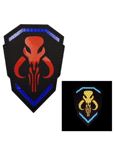 Parche Reflectante Bordado Beifeitu Militar 9.5x6.5cm Negro Azul