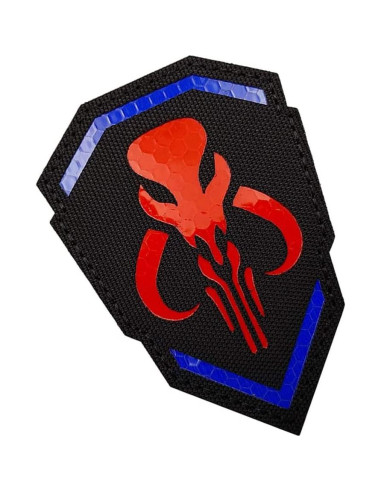 Parche Reflectante Bordado Beifeitu Militar 9.5x6.5cm Negro Azul