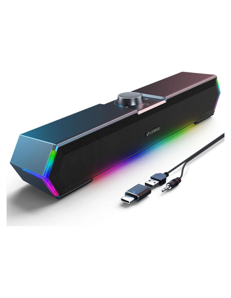 Altavoces de Computadora LENRUE G11 USB C, Sonido Claro y Táctil Altavoces de Computadora LENRUE G11 USB C, Sonido Claro y Táctil