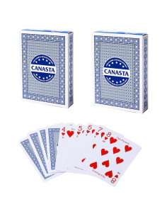 Juego de Canasta GSE - 2 Barajas Azules con Reglas