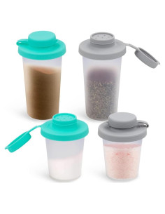 Juego de Saleros y Pimenteros SOPHICO 127g con Tapas Silicona