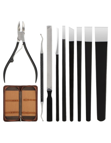 Set de Cuchillos para Pedicura Segbeauty - 9 Piezas de Acero