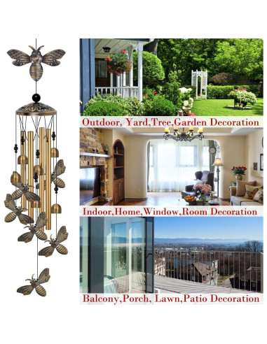 Campanas de Viento de Abeja ME9UE de Bronce 90cm Decorativas