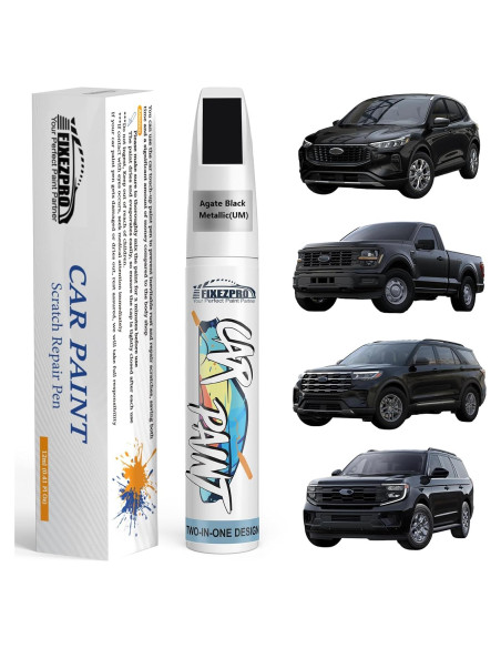 Pintura de Retoque Metálica Negra Ágata FIXEZPRO 12ml para Ford Pintura de Retoque Metálica Negra Ágata FIXEZPRO 12ml para Ford
