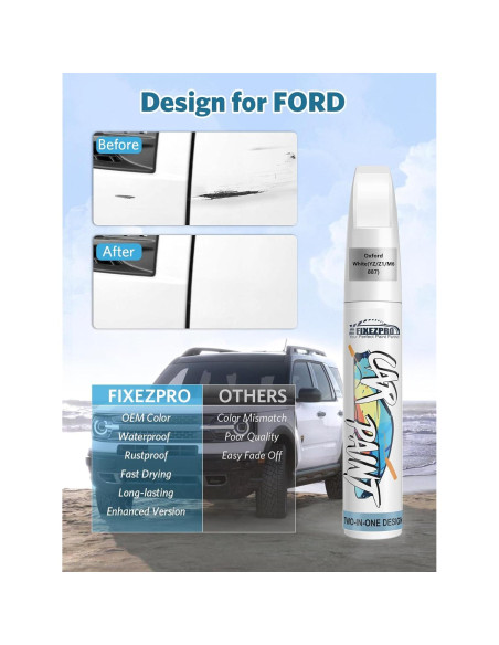 Pintura de Retoque Metálica Negra Ágata FIXEZPRO 12ml para Ford Pintura de Retoque Metálica Negra Ágata FIXEZPRO 12ml para Ford
