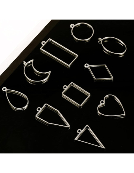Moldes Abiertos para Resina 80 Pcs - Joyería DIY Oro y Blanco Moldes Abiertos para Resina 80 Pcs - Joyería DIY Oro y Blanco