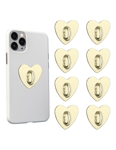 Soporte de Anillo para Teléfono Xinjoduz 8 Pcs Dorado