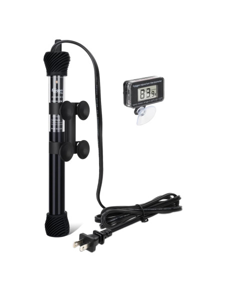 Calentador de Acuario Sumergible Hygger 50W con Termómetro Calentador de Acuario Sumergible Hygger 50W con Termómetro