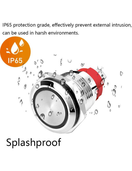 Interruptor Pulsador LED Azul Gebildet 16mm IP65 15A 110-230VAC Interruptor Pulsador LED Azul Gebildet 16mm IP65 15A 110-230VAC