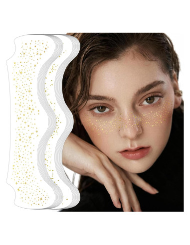 Kit de Freckles de Brillo Dorado KJYIOY - 24 Piezas