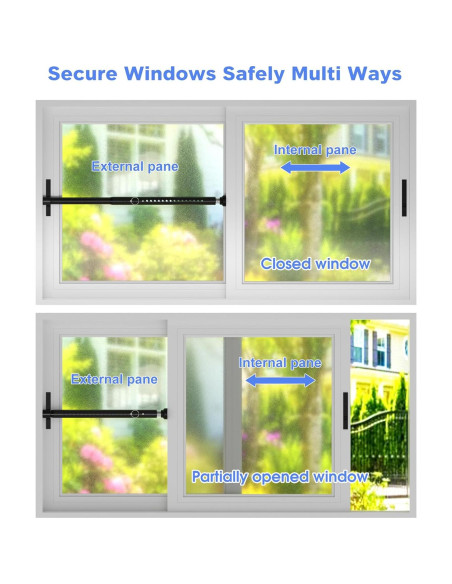 Barra de Seguridad Ajustable DEROFIT para Puertas Deslizantes 40-130 cm Barra de Seguridad Ajustable DEROFIT para Puertas Deslizantes 40-130 cm