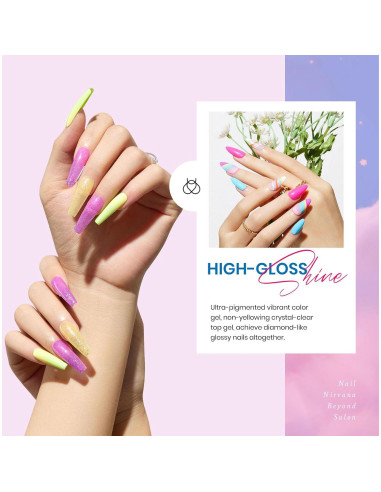 Set de Esmalte en Gel Beetles - 36 Colores + Base y Top Coat