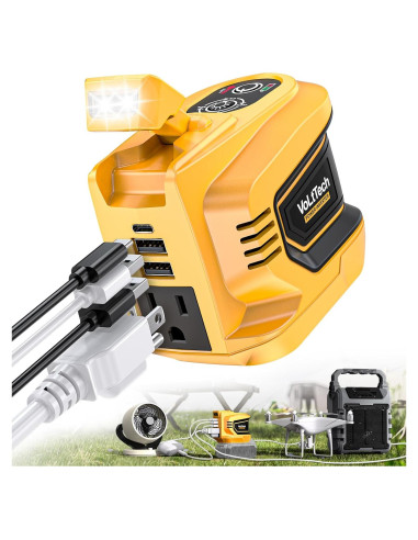 Inversor de Batería 200W VoLtTech 18V a 110V con USB y LED