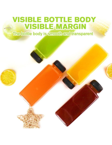 Botellas de Jugo Reutilizables Leaflai 12 Pcs 355 ml Botellas de Jugo Reutilizables Leaflai 12 Pcs 355 ml