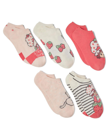 Calcetines Ankle Sin Mostrar Strawberry Shortcake Pack 5 Mujeres Calcetines Ankle Sin Mostrar Strawberry Shortcake Pack 5 Mujeres