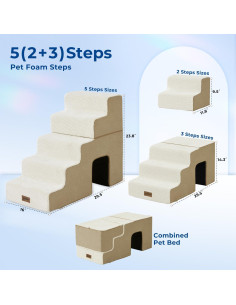 Escalones para Perros Zomisia 5 Escalones 60 cm Antideslizantes 2