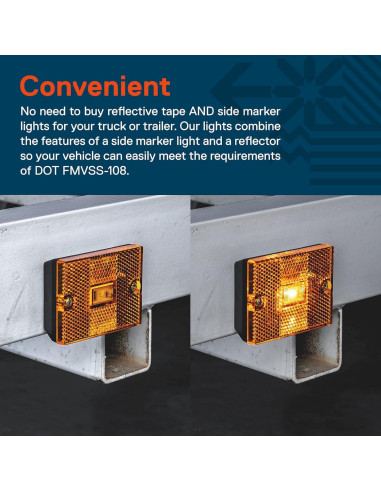 Luz de Marcador Lateral LED Ámbar ONLINE LED STORE IP67 para Remolques