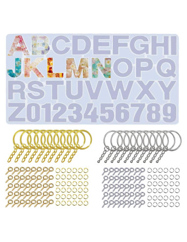Kit de Moldes de Silicona Anlan-angel para Resina Letras y Números