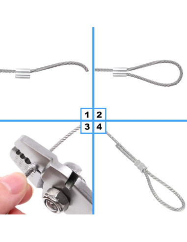 Manguitos de Aluminio para Crimpado Glarks 1/4'' 50Pcs