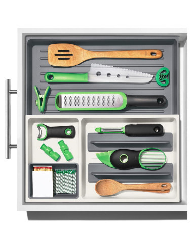Organizador de Cajón OXO Good Grips Grande Expandible Blanco
