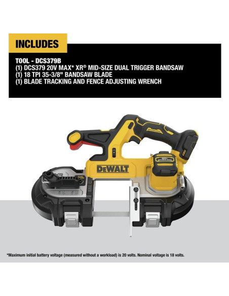 Sierra de Banda DEWALT 20V MAX XR Doble Gatillo 3-3/8" Sierra de Banda DEWALT 20V MAX XR Doble Gatillo 3-3/8"