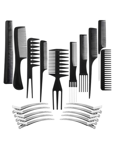 Conjunto de Peines y Clips Boao para Estilizar Cabello 20 Piezas Conjunto de Peines y Clips Boao para Estilizar Cabello 20 Piezas