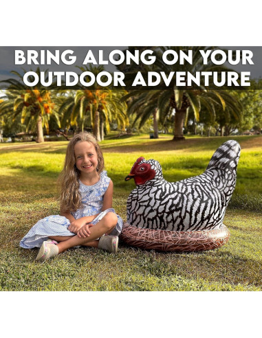 Pollo Inflable Gigante Cawowa 66x61x36 cm para Fiesta