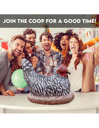 Pollo Inflable Gigante Cawowa 66x61x36 cm para Fiesta