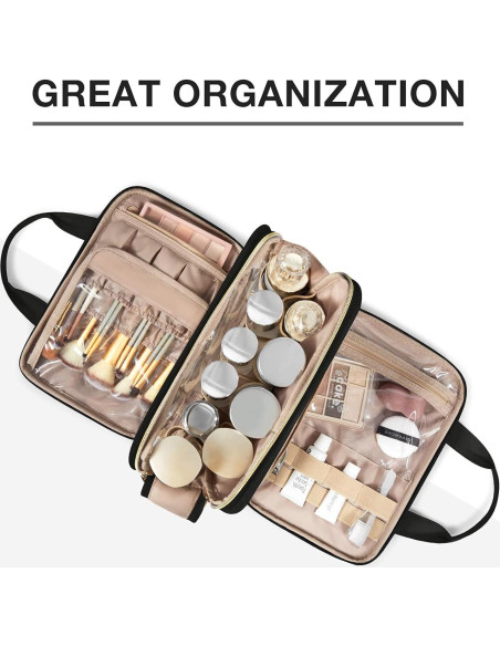 Bolsa de Aseo Grande BAGSMART Negra 30.5x11.9x22.9 cm Bolsa de Aseo Grande BAGSMART Negra 30.5x11.9x22.9 cm